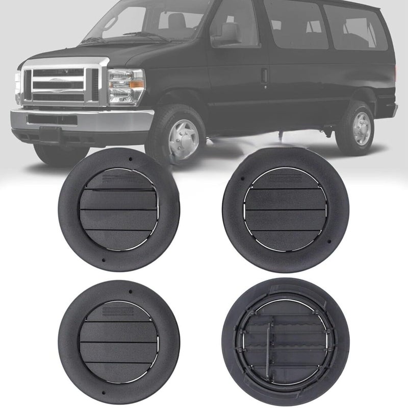 yeedaky 4Pcs Rear Ceiling Roof AC Air Vent 9C2Z-19893-AD Fit for Ford E-150 E-250 E-350 E-450 Super Duty 2009 2010 2011 2012 2013 2014 2015 2016 2017 Black - Image 5